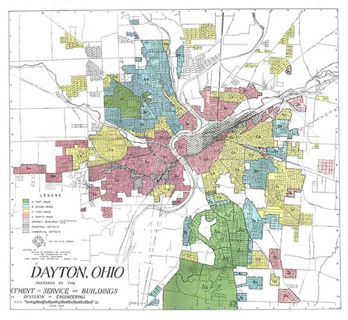 1935 map of Dayton Ohio